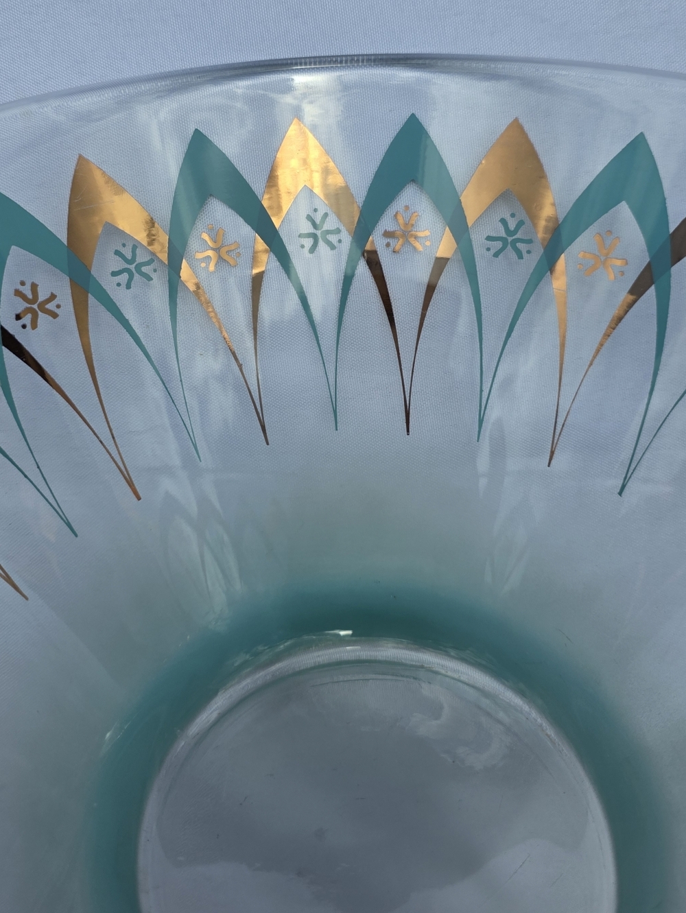 MCM Anchor Hocking Blendo Atomic "Happy Hour" Chip & Dip Set - Turquois - Picture 5 of 15